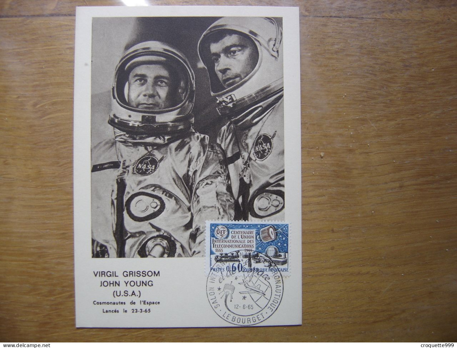 GRISSOM YOUNG Carte Maximum Cosmonaute ESPACE Salon De L'aéronautique Bourget - Collections