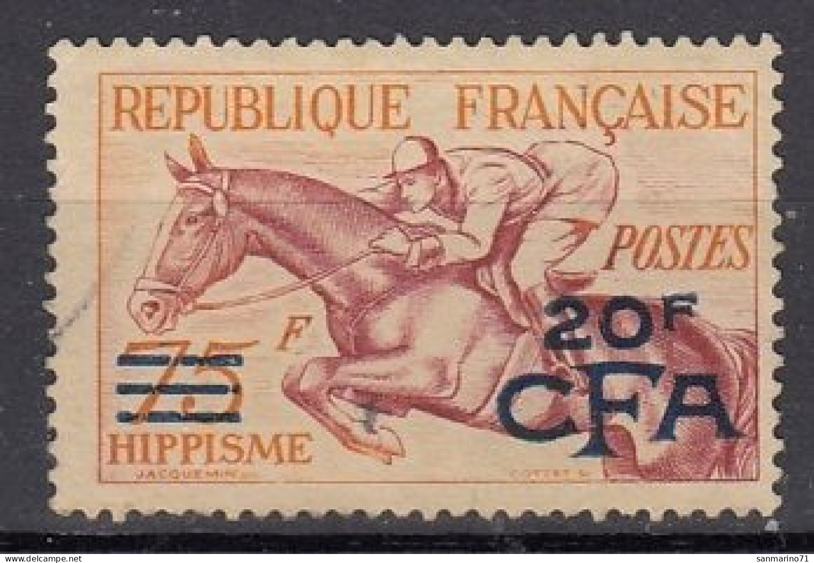 FRANCE Reunion 318,used,falc Hinged - Oblitérés