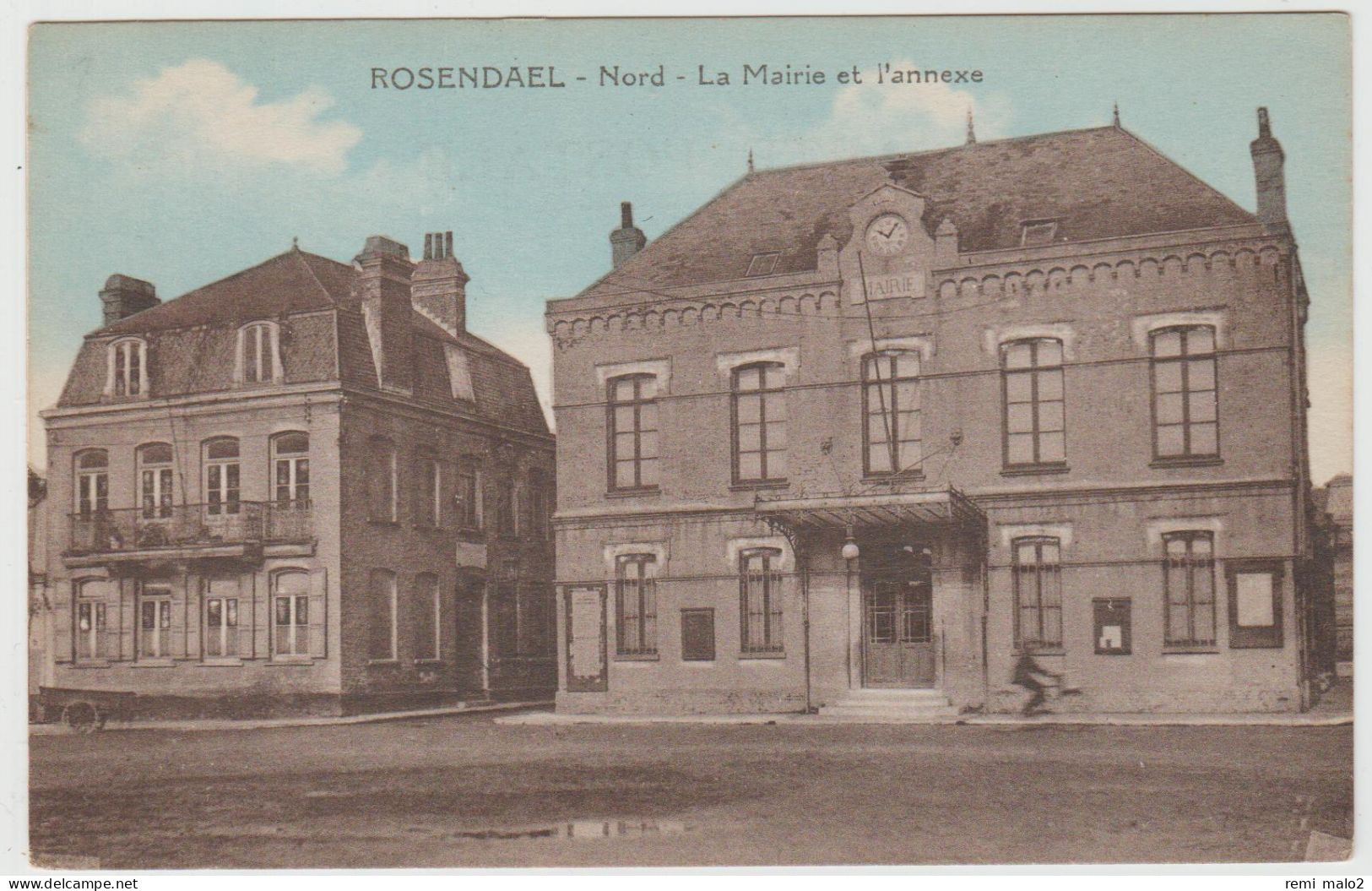 CARTE POSTALE   ROSENDAEL 59  La Mairie Et L'annexe - Autres & Non Classés