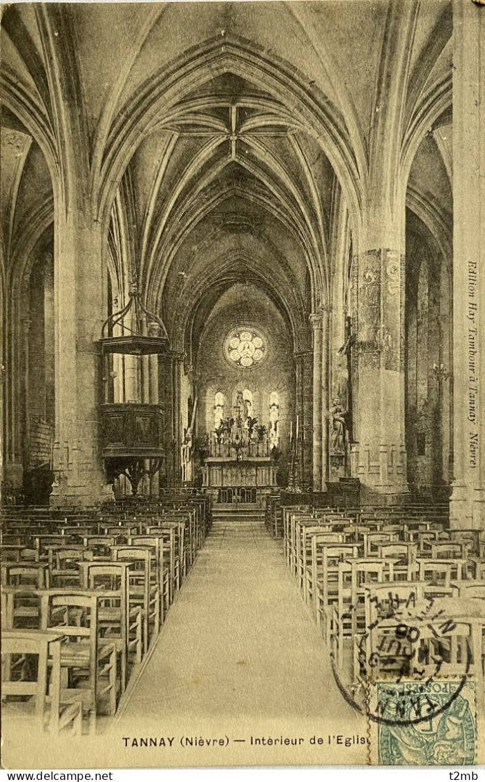 CPA (Nièvre). TANNAY. Intérieur De L'église - Tannay