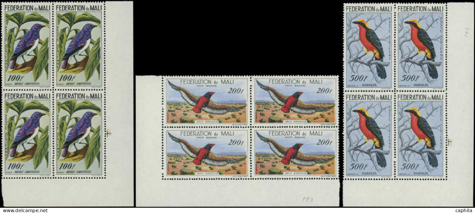 ** MALI - Poste Aérienne - 2/4, Blocs De 4, Cdf: Oiseaux - Mali (1959-...)