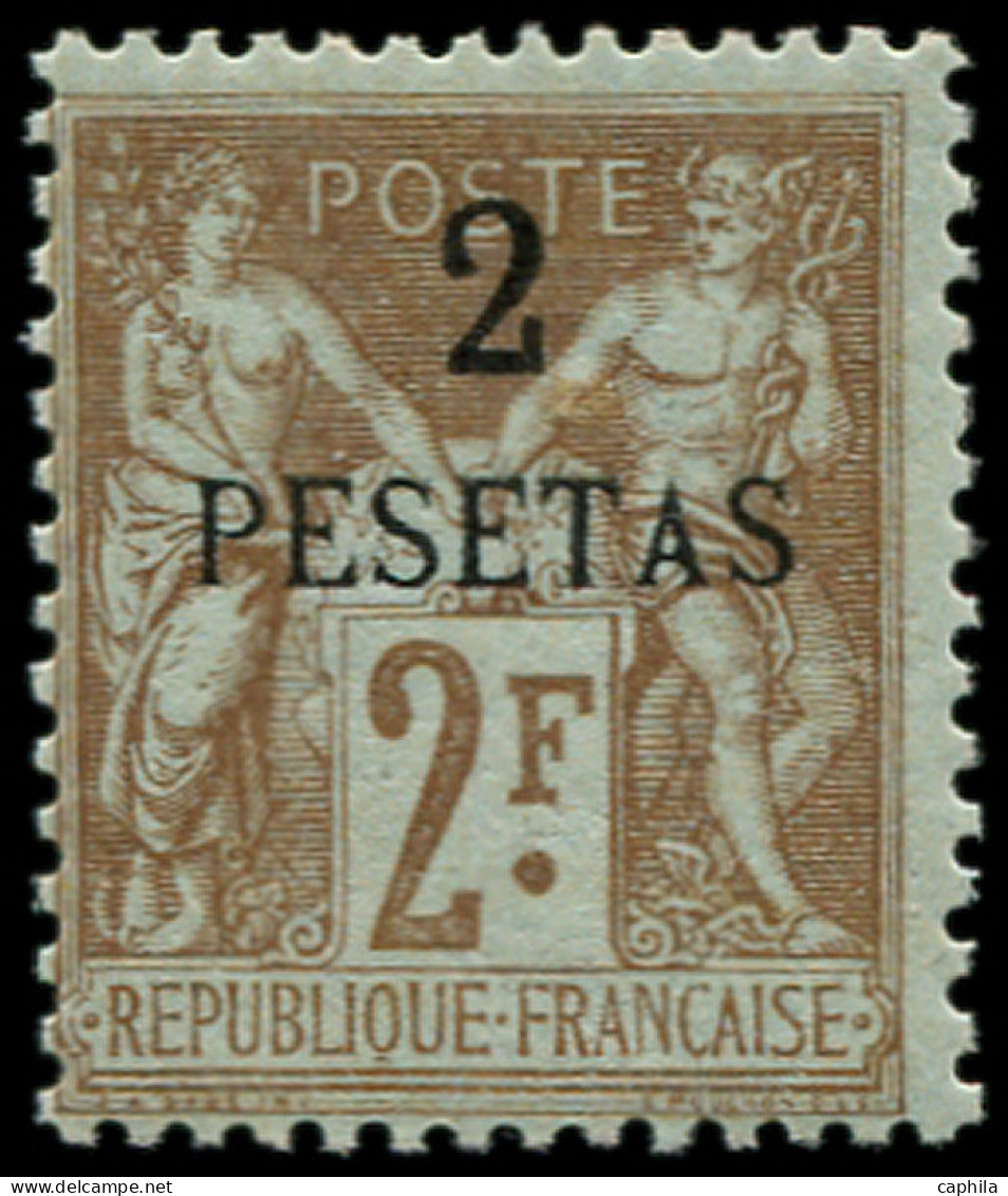 ** MAROC - Poste - 8, 2 Pesetas S. 2f. - Unused Stamps