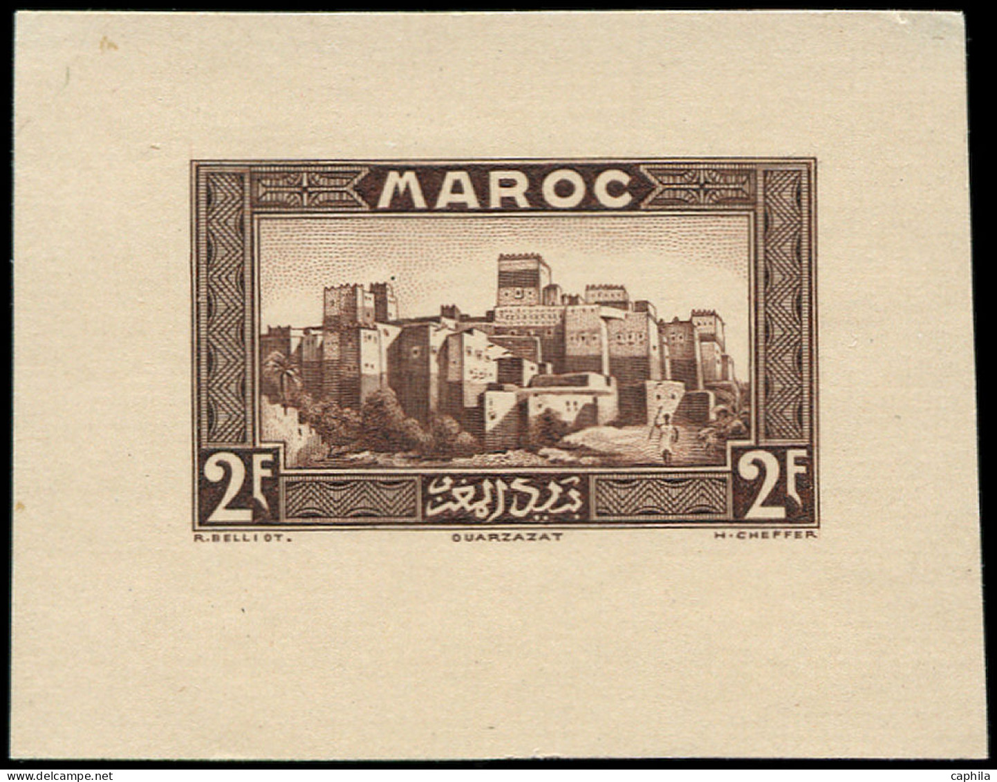 EPA MAROC - Poste - 145, épreuve D'artiste En Brun, Petit Format: Ouarzazate - Unused Stamps