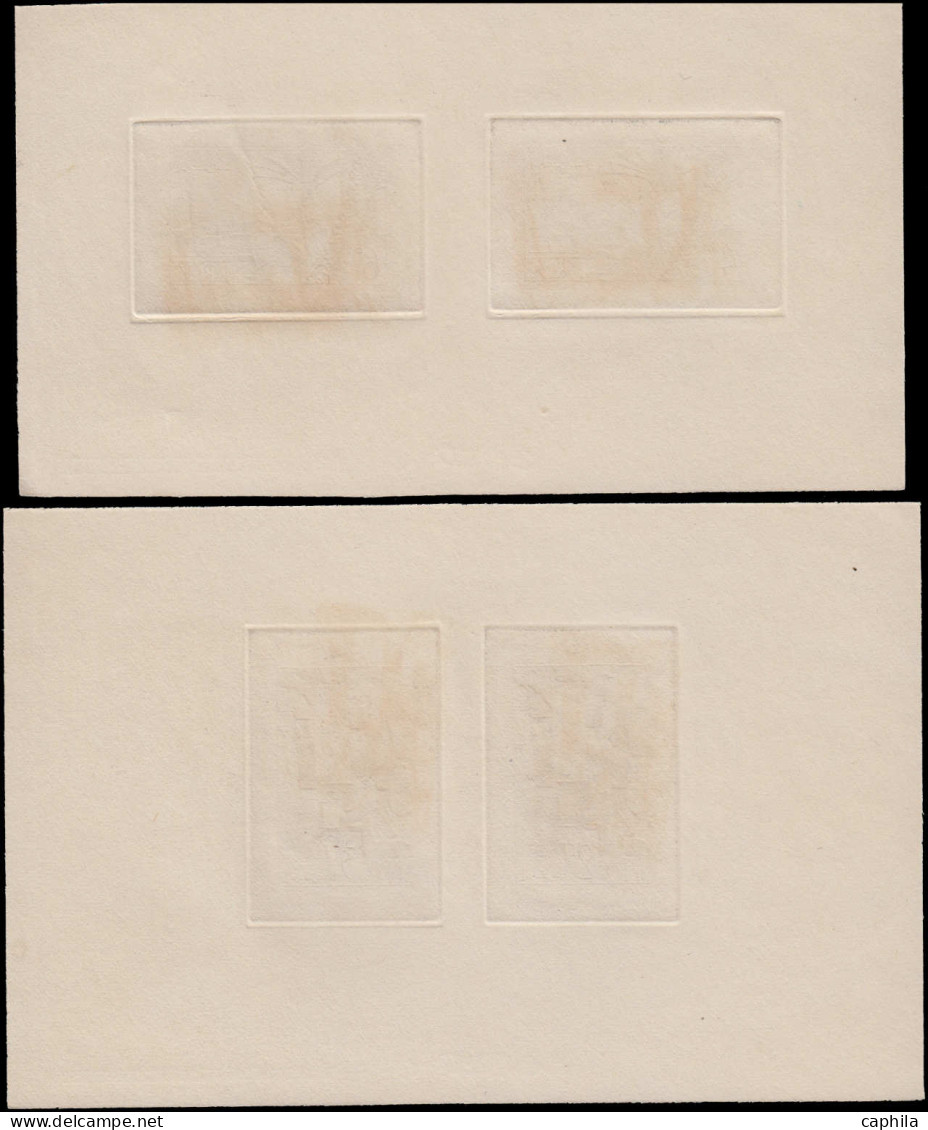EPA MAROC - Poste - Maury 254/68, série complète des 6 épreuves d'artiste en noir des blocs feuillets gommés - RRR -