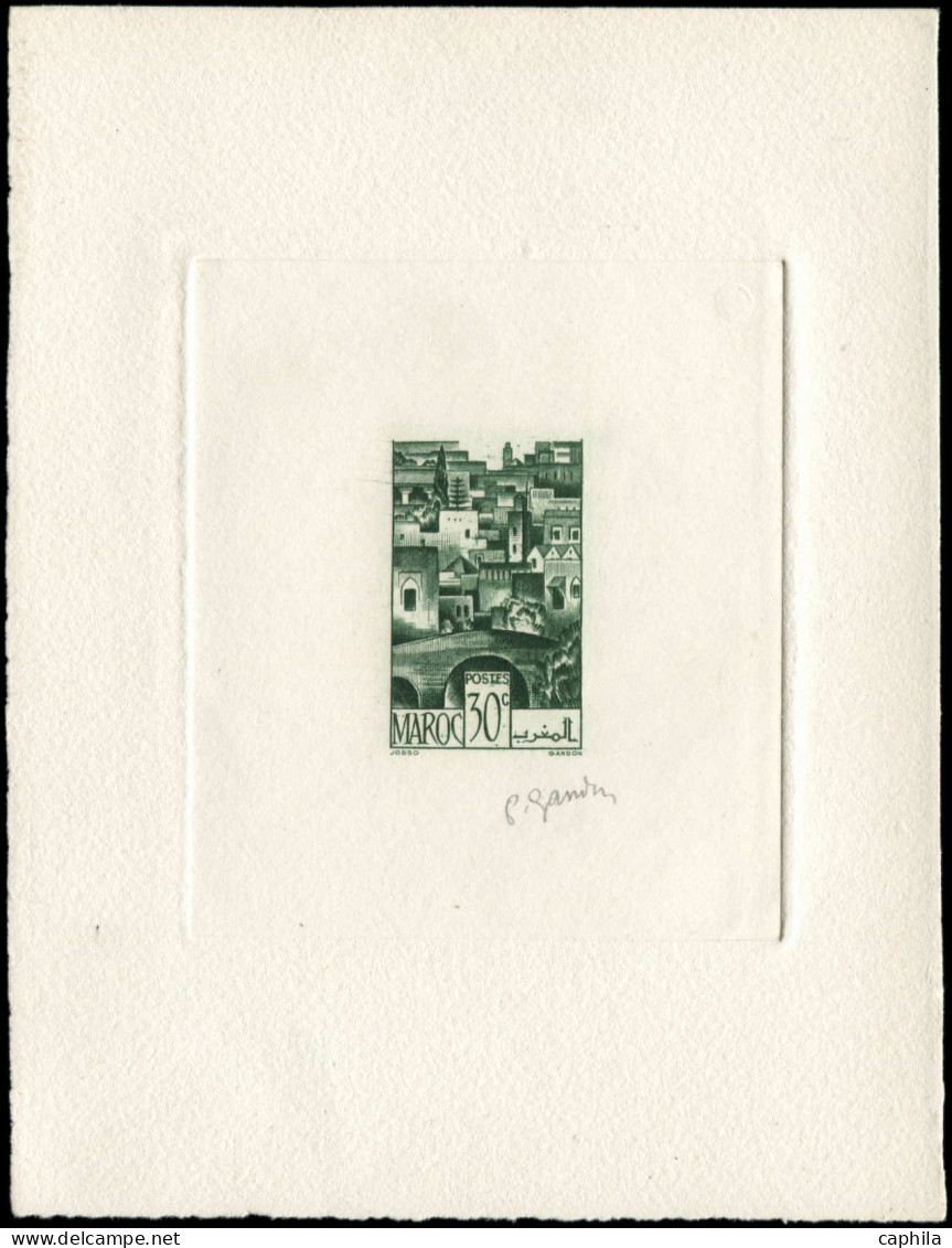 EPA MAROC - Poste - 247, épreuve D'artiste En Vert-foncé, Signée Gandon: Pont De Bein El Mdoum - Unused Stamps