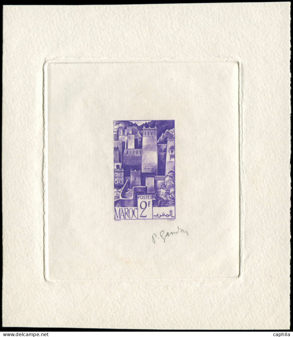 EPA MAROC - Poste - 253, épreuve D'artiste En Violet, Signée Gandon: Kasbah De L'Atlas - Unused Stamps