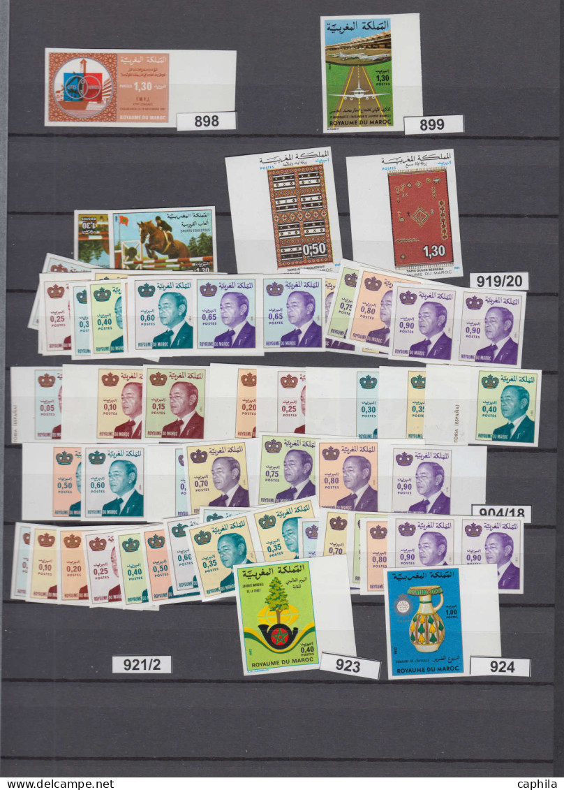 LOT MAROC - Lots & Collections - Collection De + 650 Timbres Non Dentelés, Dont Quelques Doubles Et 4 Bf, La Plupart Bdf - Other & Unclassified