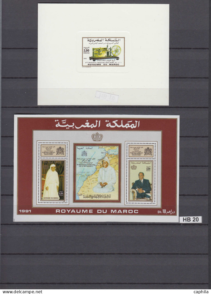 LOT MAROC - Lots & Collections - Collection de + 650 timbres non dentelés, dont quelques doubles et 4 Bf, la plupart Bdf