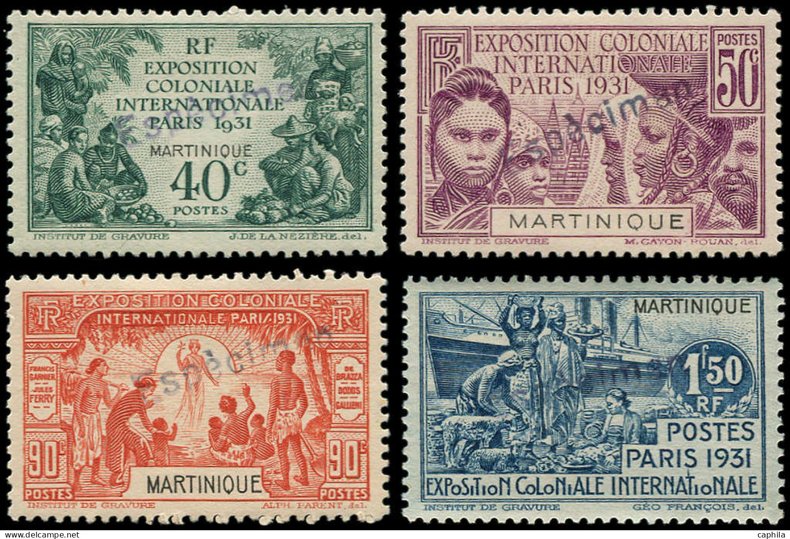 * MARTINIQUE - Poste - 129/32, Surchargés "Espècimen": Exposition De 1931 - Unused Stamps