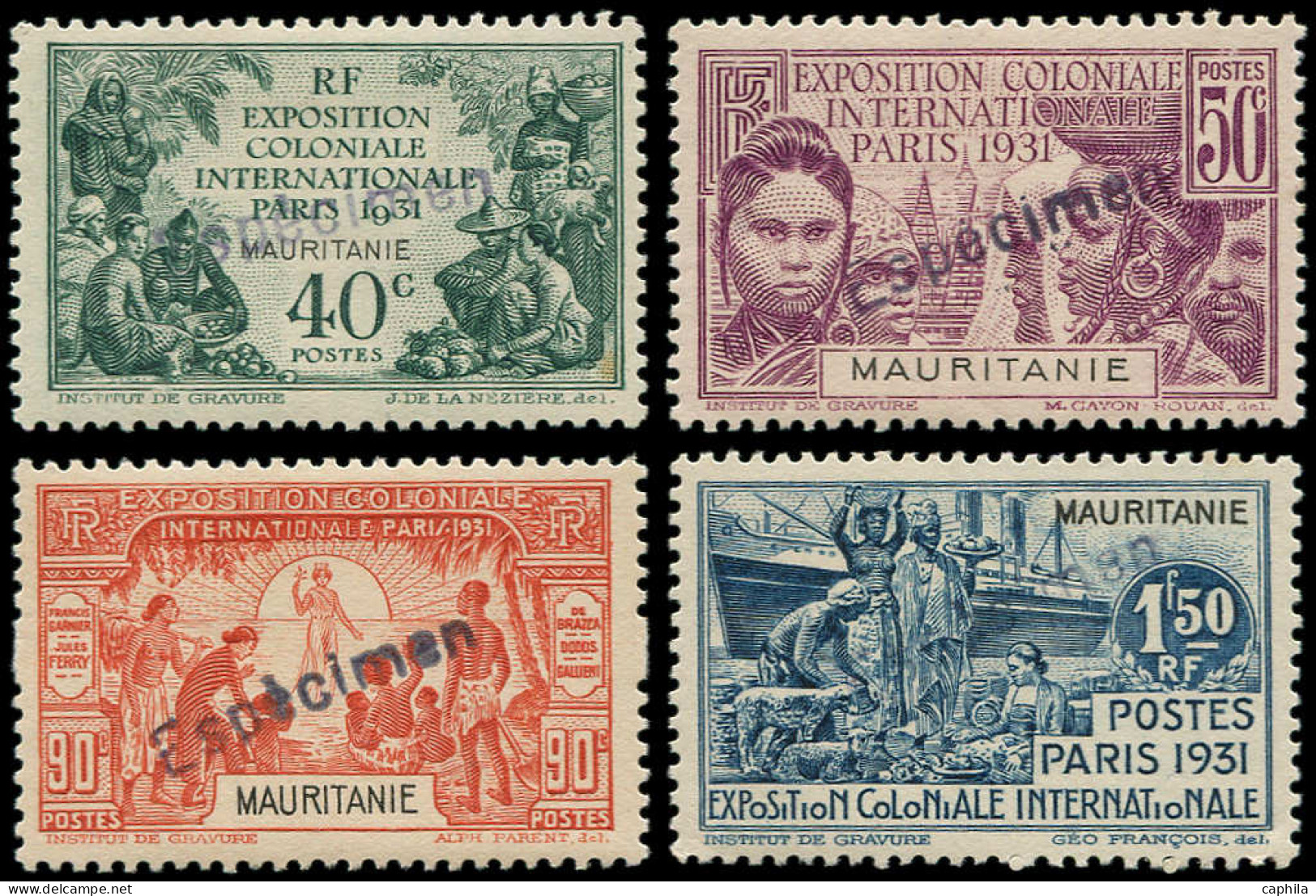 * MAURITANIE - Poste - 62/65, Surchargés "Espècimen": Expo De 1931 - Unused Stamps