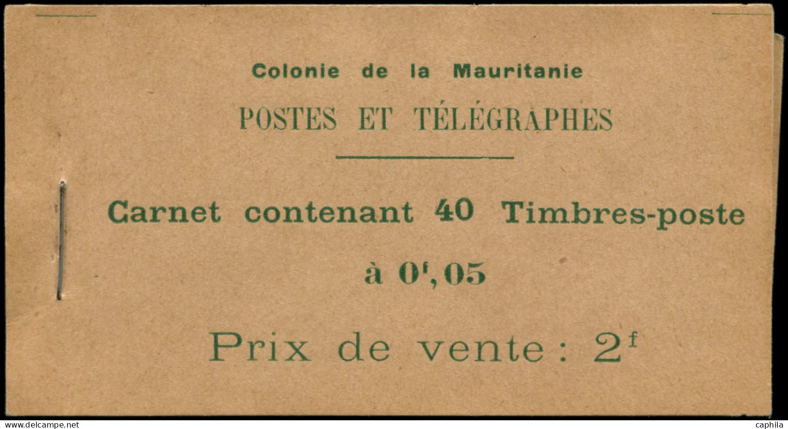 ** MAURITANIE - Carnets - C20b, Papier Couché, Gomme Coloniale - Autres