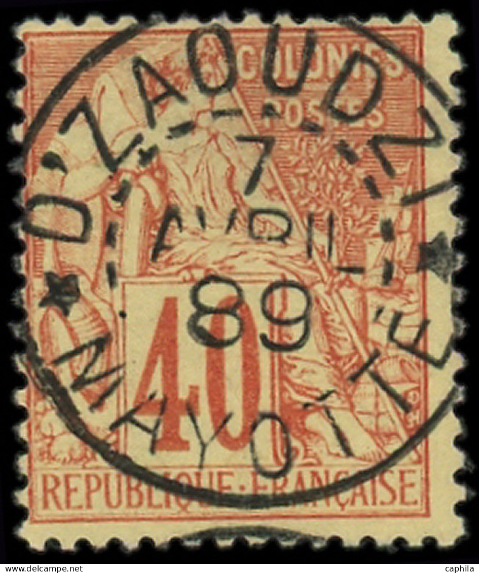 O MAYOTTE - Poste - TP N°57, Obl Cad "D'ZAOUDZI 7/04/89": 40c. Orange - Used Stamps
