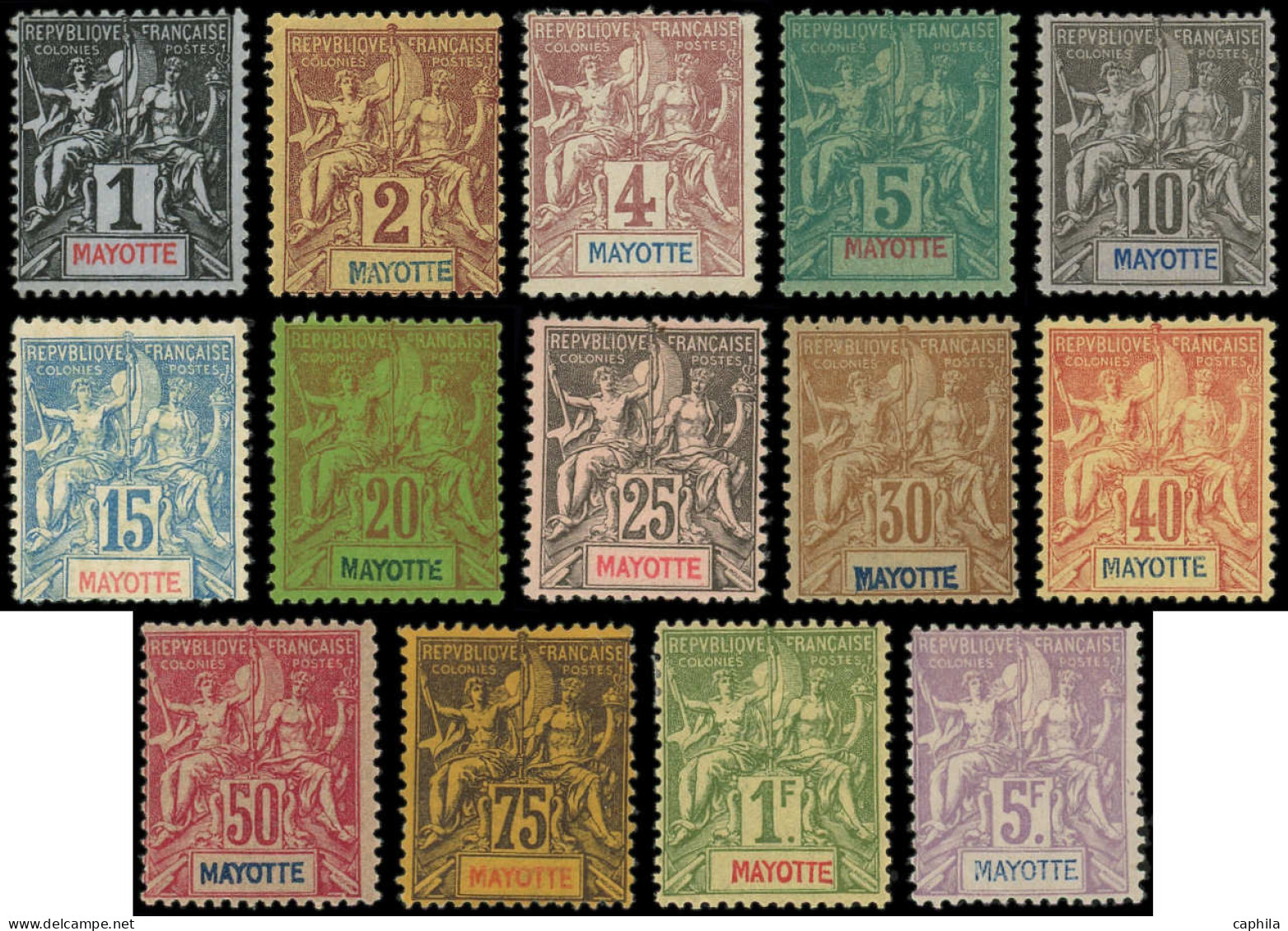 * MAYOTTE - Poste - 1/14, Complet 14 Valeurs: Type Groupe - Unused Stamps