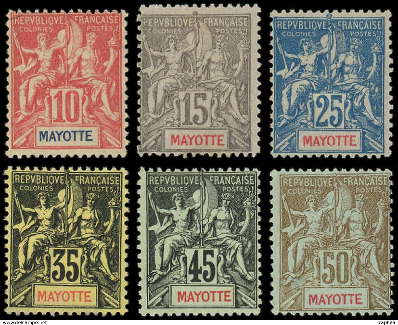 * MAYOTTE - Poste - 15/20, Complet 6 Valeurs: Type Groupe - Unused Stamps