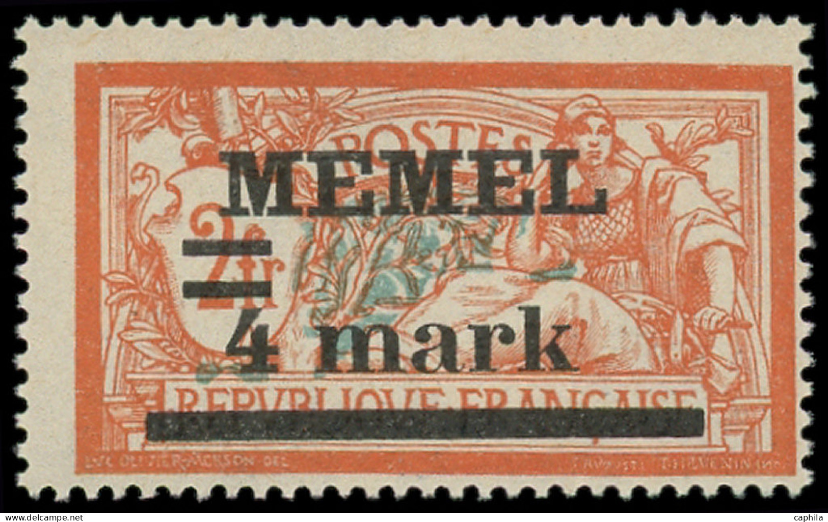 ** MEMEL - Poste - 31a, Type II: 4mk/2f. Merson - Andere & Zonder Classificatie