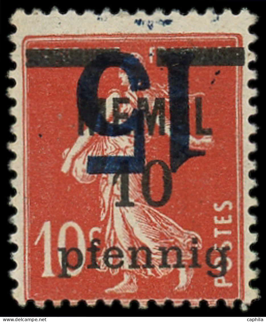 * MEMEL - Poste - 38a, Surcharge Renversée: 15s. Sur 10p. Sur 10c. Rouge - Unused Stamps