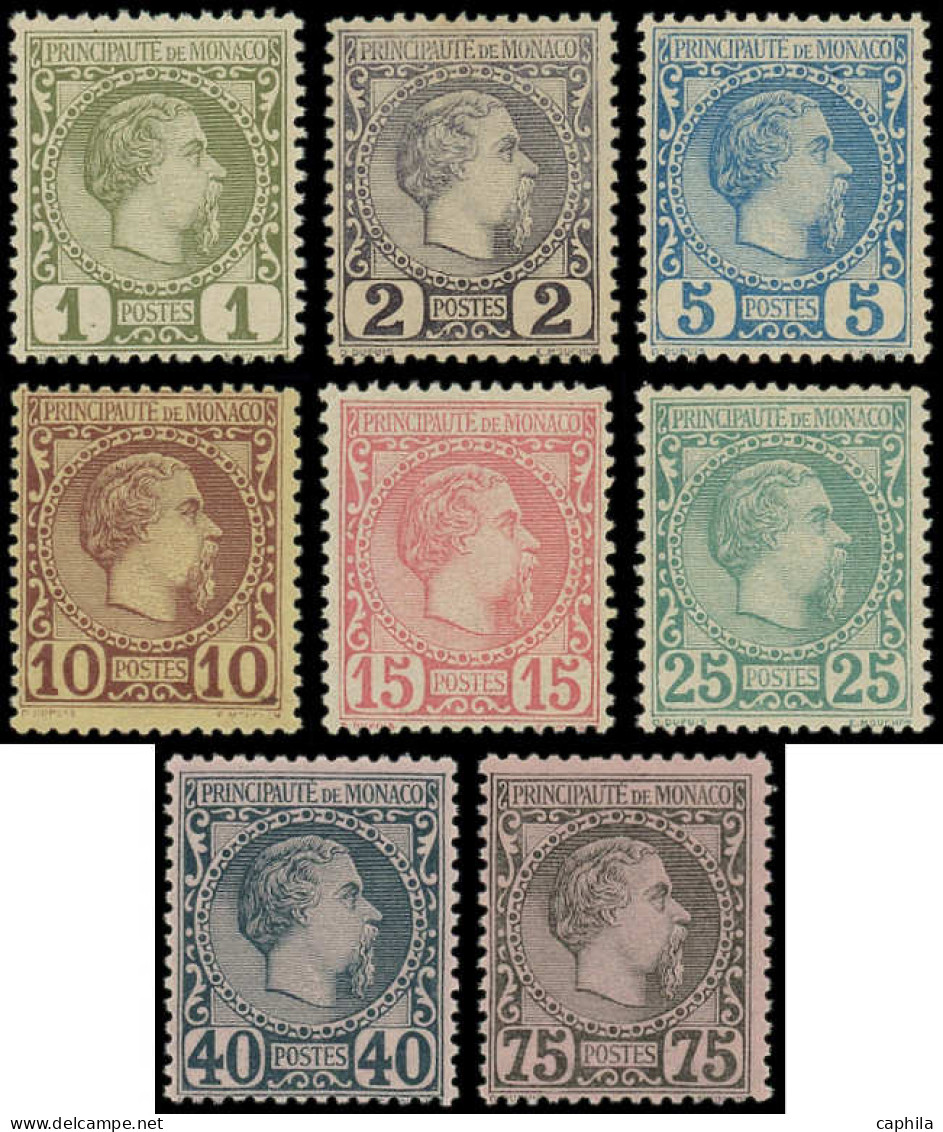 ** MONACO - Poste - 1/8, Très Frais, 8 Valeurs: Prince Charles III - Unused Stamps