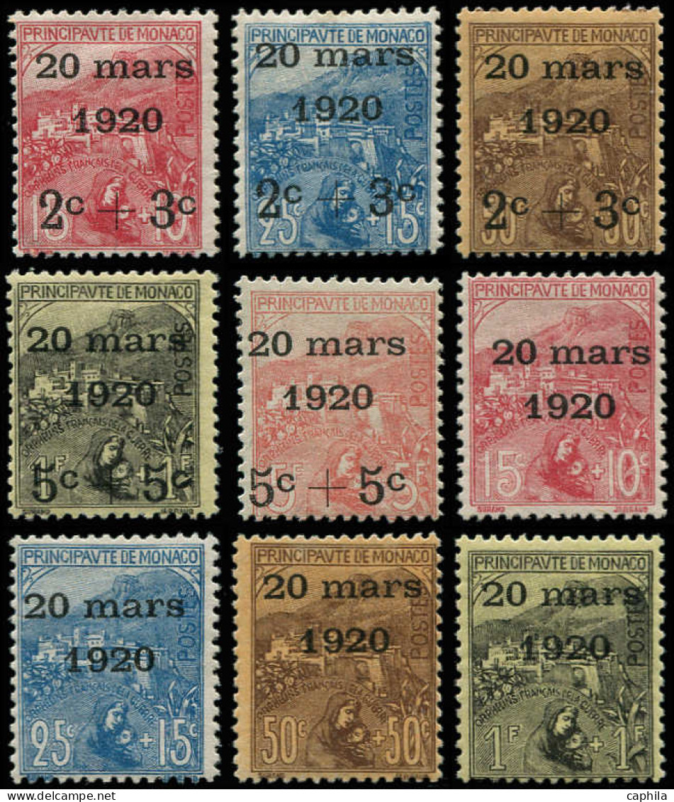** MONACO - Poste - 34/42, Mariage De La Princesse Charlotte - Unused Stamps