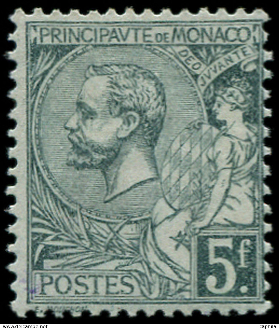 * MONACO - Poste - 47a, Signé: 5f. Vert-gris Clair - Neufs