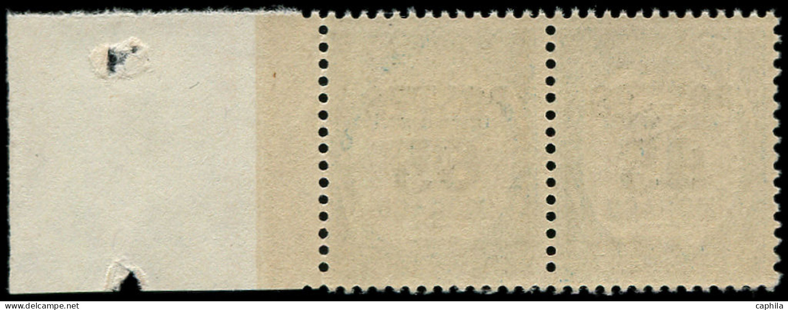 ** MONACO - Poste - 148/48a, En Paire, 1 Exemplaire Gros Chiffre "6", Bdf: 65c. S. 1f. Bleu Clair - Unused Stamps