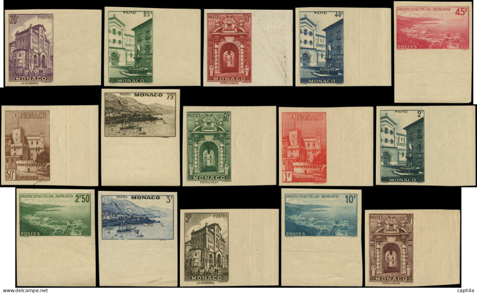 ** MONACO - Poste - 200/14, Non Dentelés, Sans La Surcharge Croix-Rouge - Unused Stamps