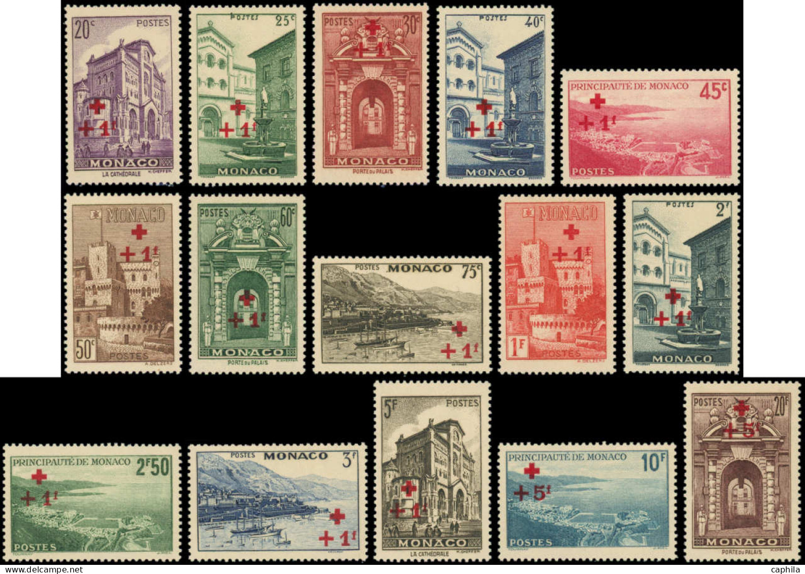 ** MONACO - Poste - 200/14, Complet 15 Valeurs: Croix Rouge - Unused Stamps