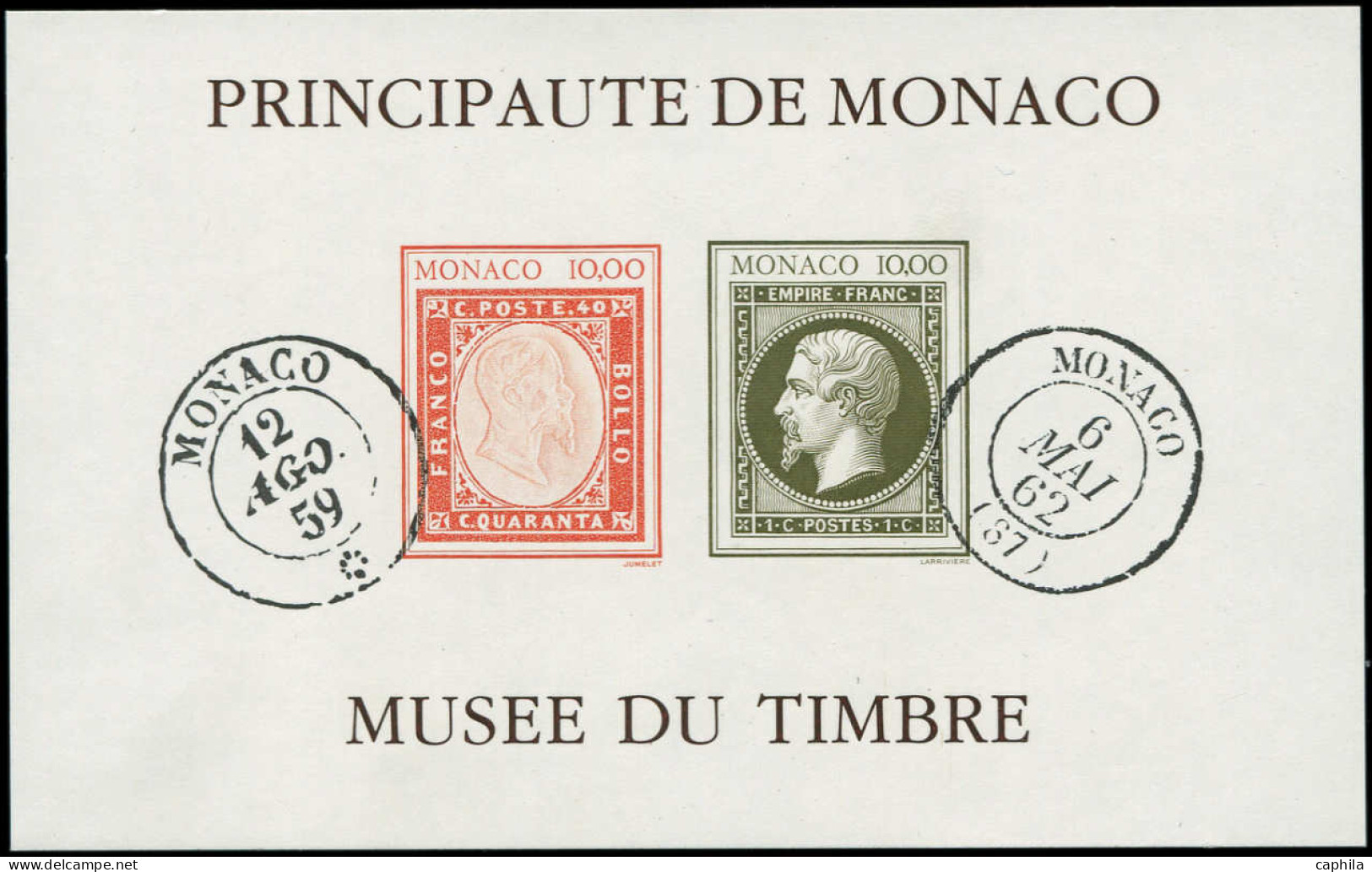 ** MONACO - Blocs Feuillets - 58a, Non Dentelé: Musée Du Timbre - Blocks & Sheetlets