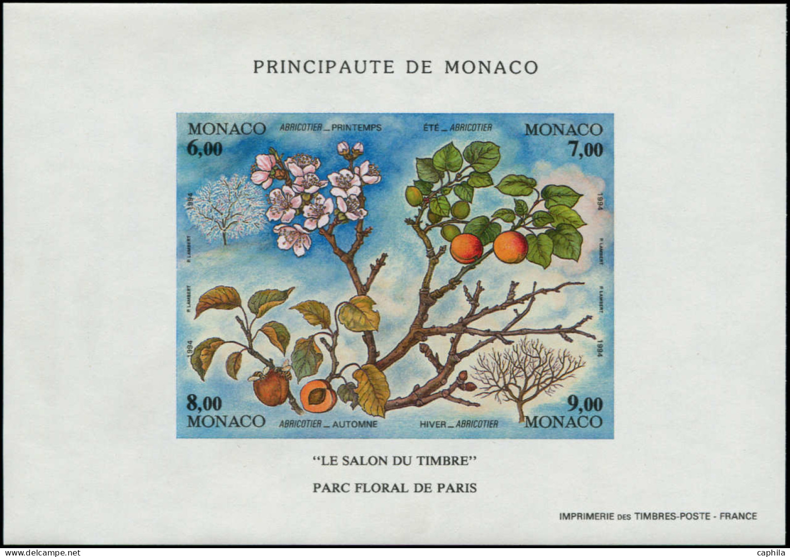 ** MONACO - Blocs Feuillets - 67a, Non Dentelé: Parc Floral 94 - Blocks & Sheetlets