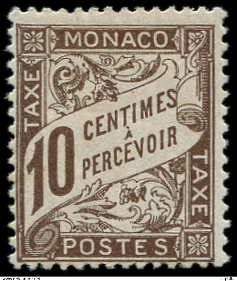 * MONACO - Taxe - 4, Centrage Courant: 10c. Brun - Strafport