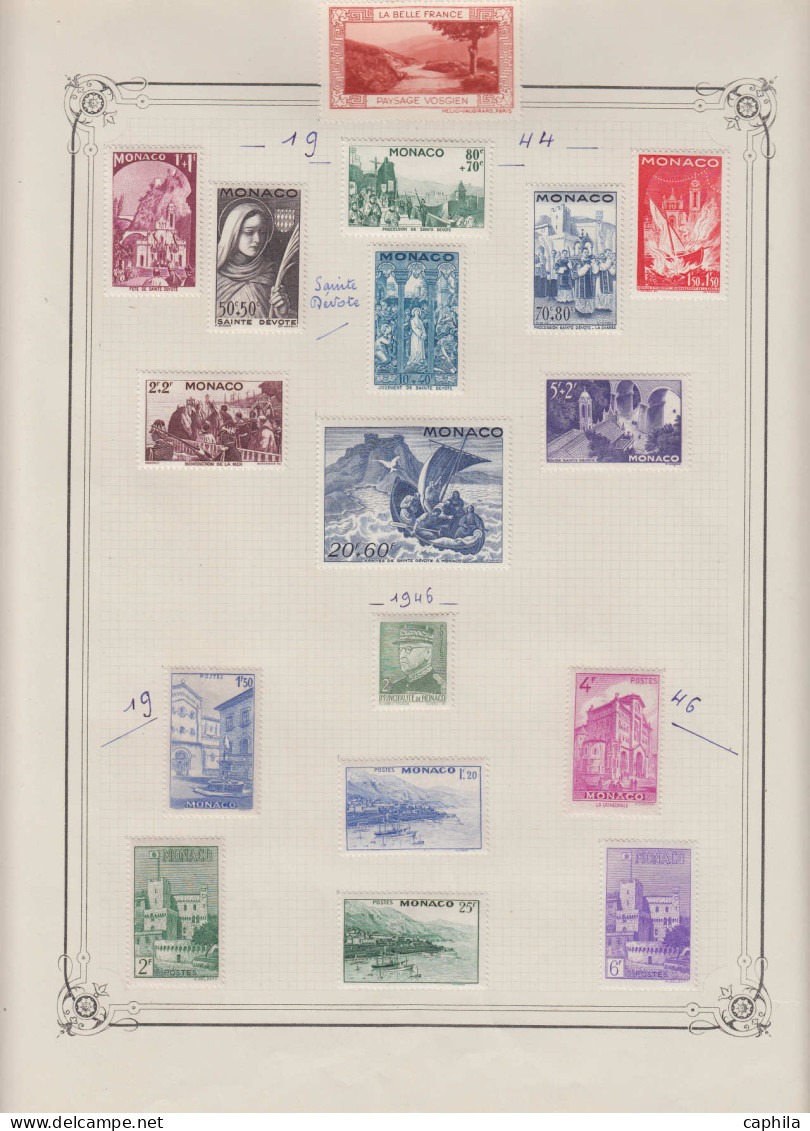 * MONACO - Lots & Collections - Collection En Un Album 1885/1965, Nombreuses Bonnes Séries (Jardins, Oiseaux De Mer, 1èr - Other & Unclassified