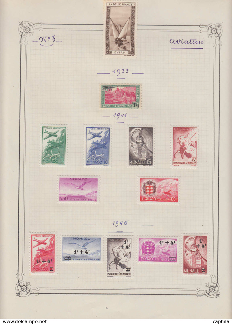 * MONACO - Lots & Collections - Collection en un album 1885/1965, nombreuses bonnes séries (Jardins, oiseaux de mer, 1èr