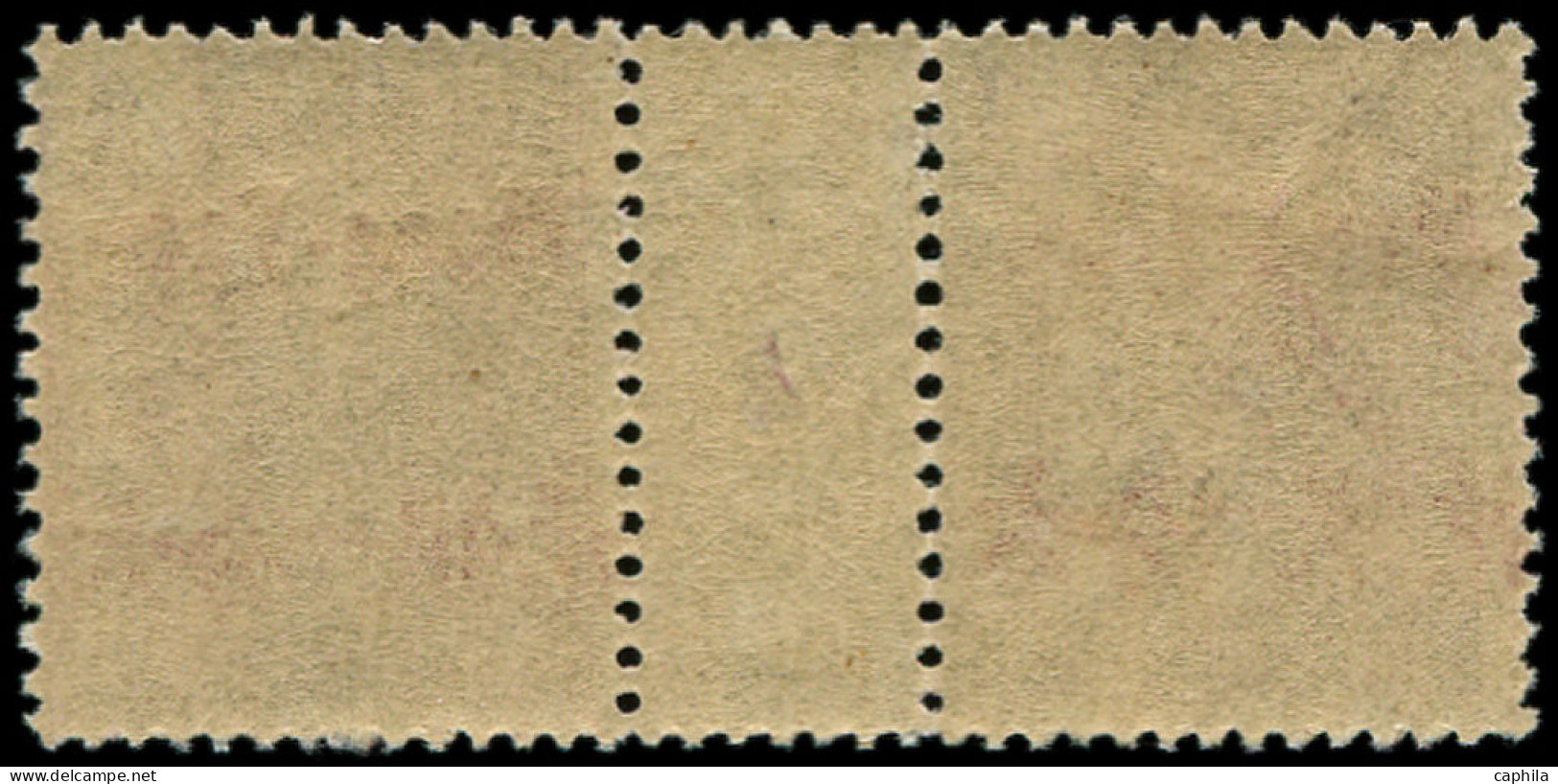 * MONG-TZEU - Poste - 19, Paire Millésime "4": 4c. Lilas-brun S. Gris - Unused Stamps