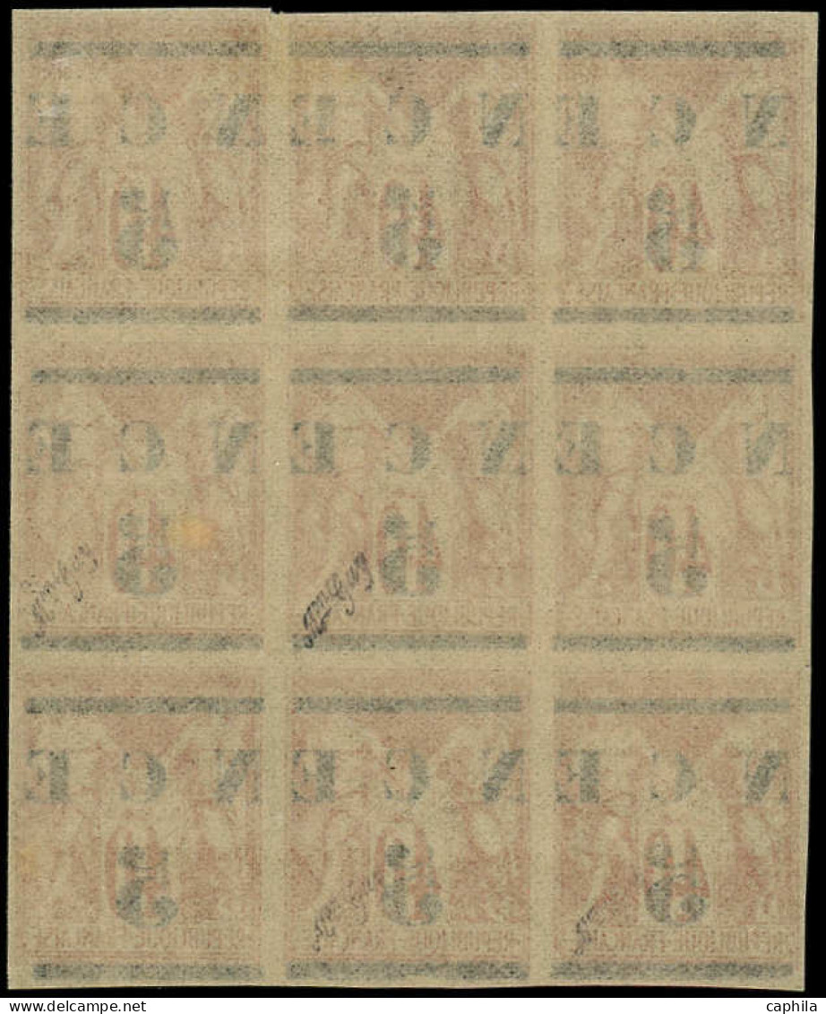 ** NOUVELLE-CALEDONIE - Poste - 6, Bloc De 9, Signé, TTB: 5/40c. Rouge - Sonstige & Ohne Zuordnung