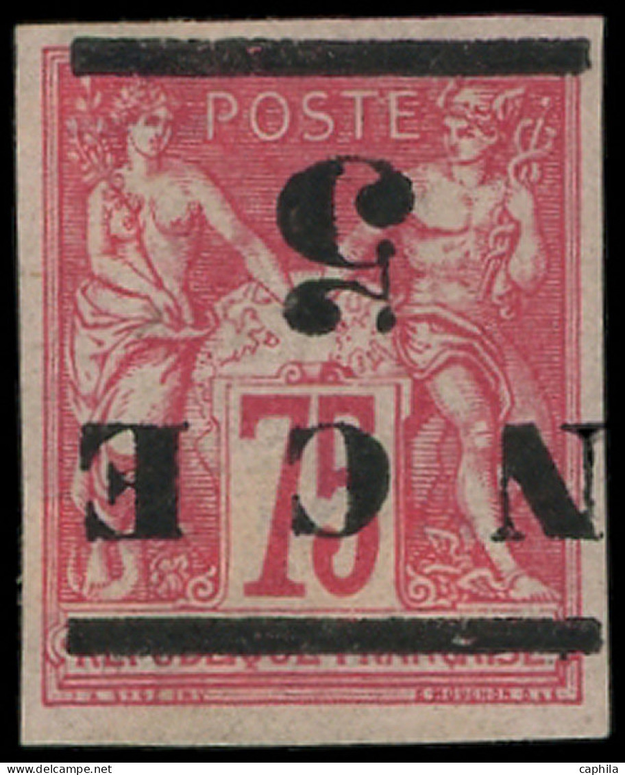 (*) NOUVELLE-CALEDONIE - Poste - 7a, Surcharge Renversée, Bien Margé: 5 Sur 75c. Rose - Other & Unclassified