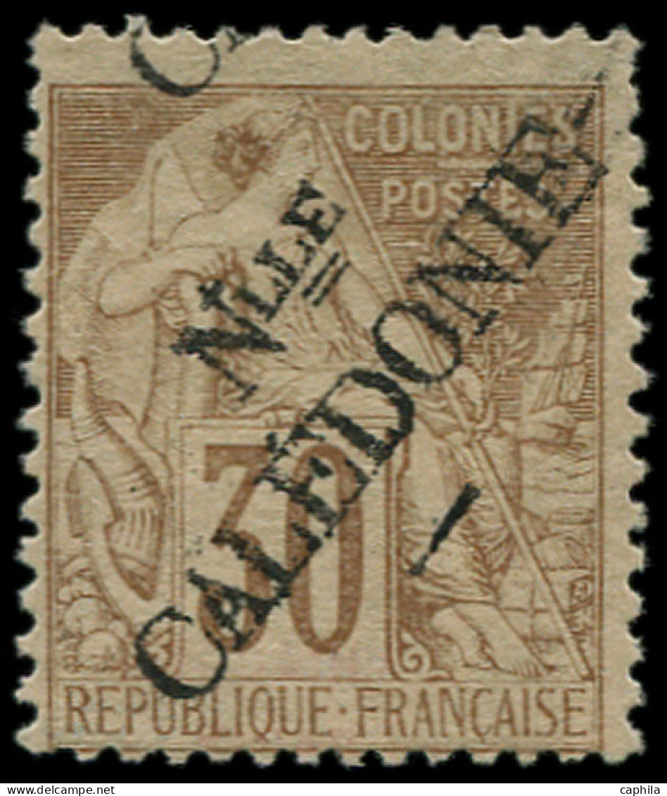 (*) NOUVELLE-CALEDONIE - Poste - 30, Surcharge à Cheval, Signé Miro & Thiaude: 30c. Brun - Unused Stamps