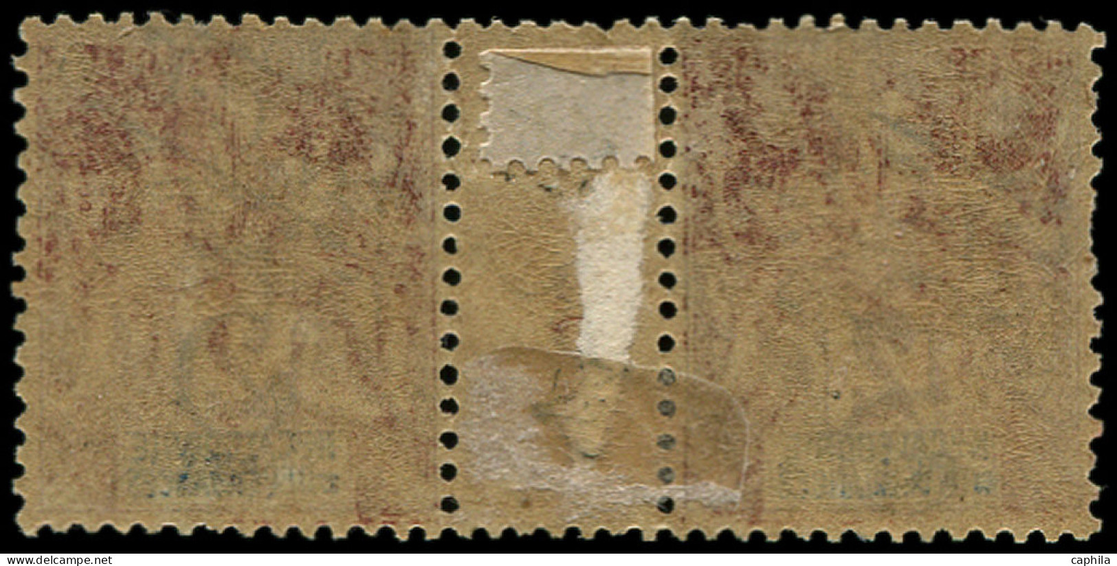 * NOUVELLE-CALEDONIE - Poste - 54, En Paire Millésime "3", * Forte + Adhérences, Tirage 800 (dents Courtes): 5c. S. Lila - Unused Stamps