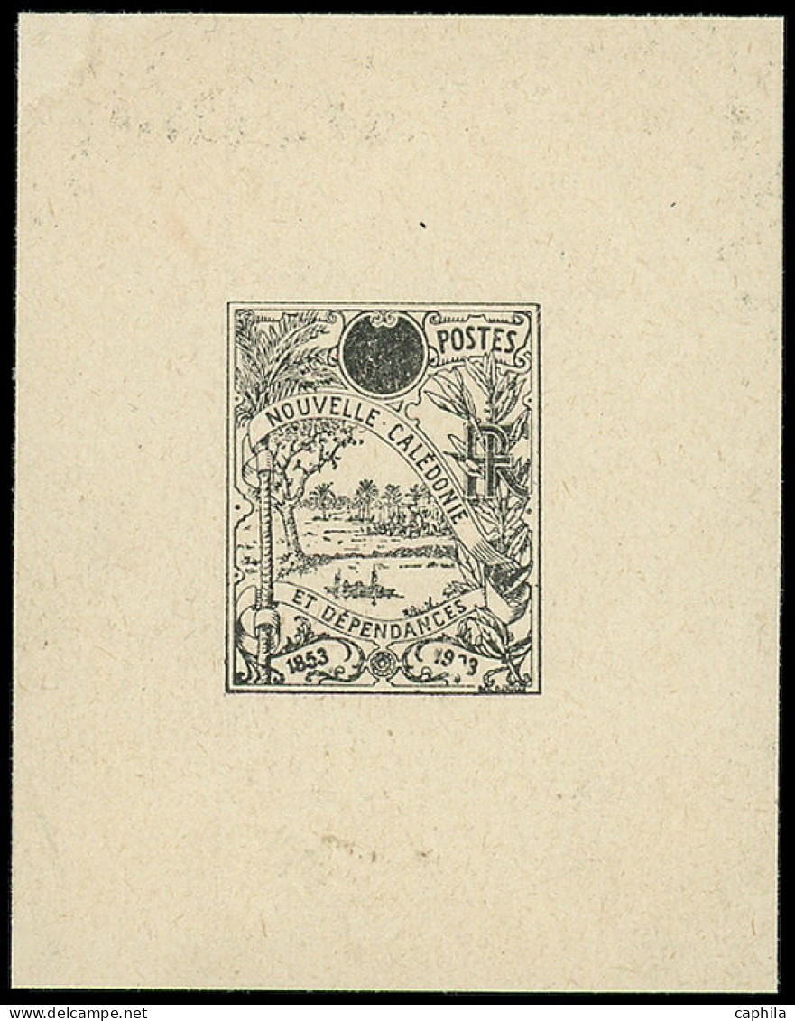 EPA NOUVELLE-CALEDONIE - Poste - (67), épreuve En Noir, Type Non Adopté "1853/1903 Pirogue Et Palmier" Du Poinçon Sans F - Sonstige & Ohne Zuordnung