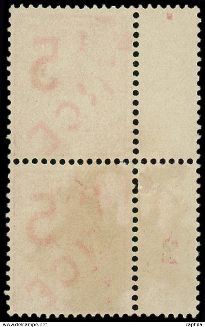 (*) NOUVELLE-CALEDONIE - Poste - 110b, Paire Avec Bdf Mill 2, Quasi Sans Croix - Unused Stamps