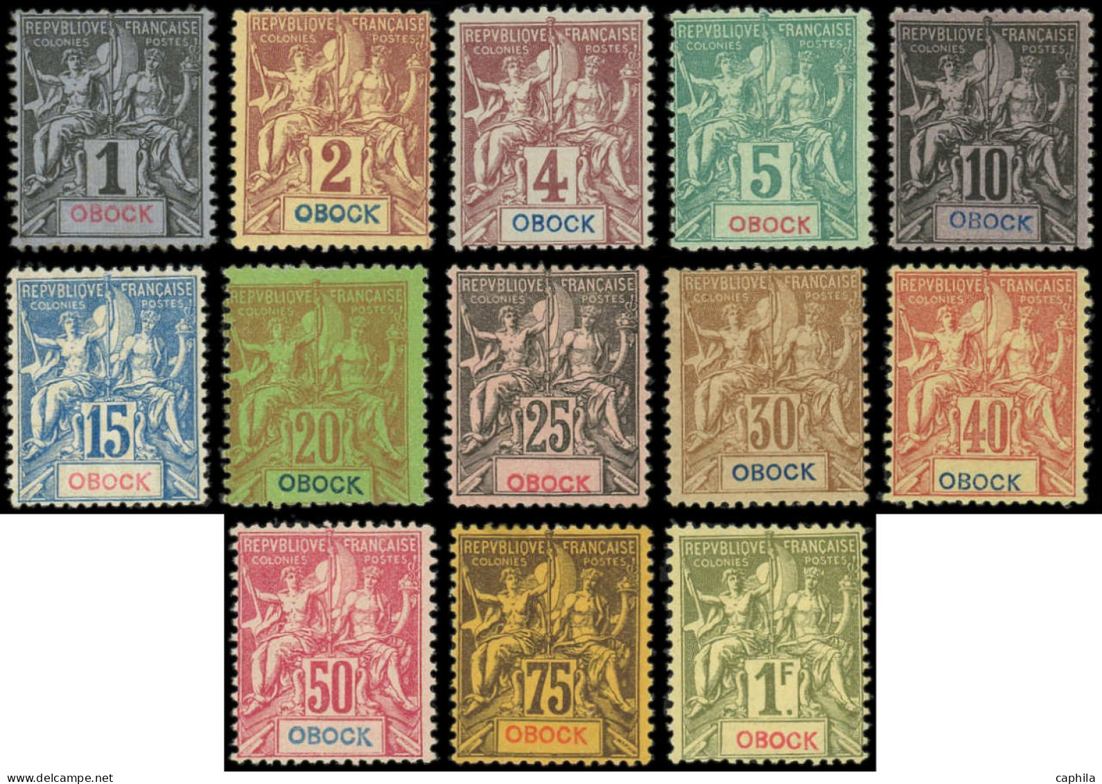 * OBOCK - Poste - 32/44, Complet 13 Valeurs: Type Groupe - Unused Stamps