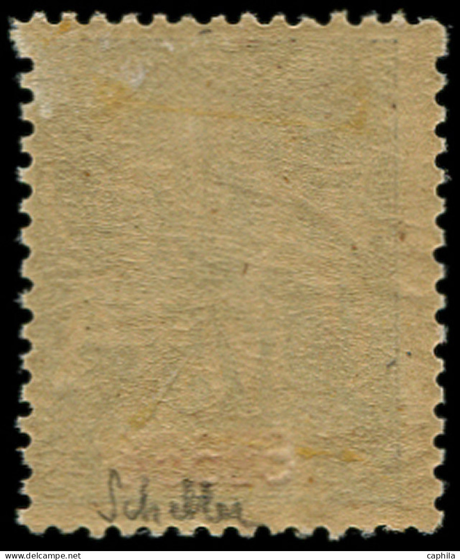 * OBOCK - Poste - 43a, Double Légende, Signé Scheller: 75c. Violet S. Jaune - Unused Stamps