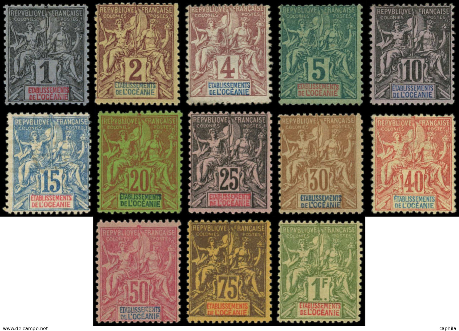 * OCEANIE - Poste - 1/13, Complet 13 Valeurs: Type Groupe - Unused Stamps