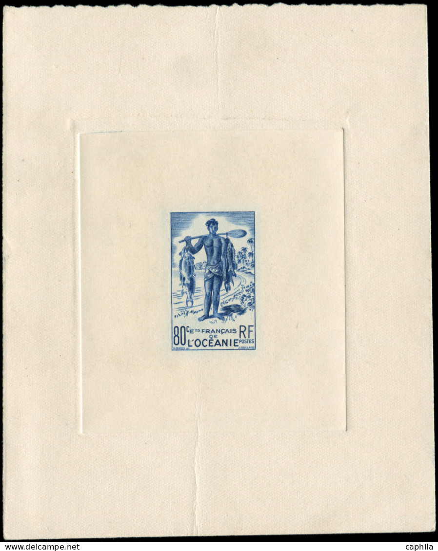 EPA OCEANIE - Poste - 187, épreuve D'artiste En Bleu: Pêcheur Et Poissons - Unused Stamps