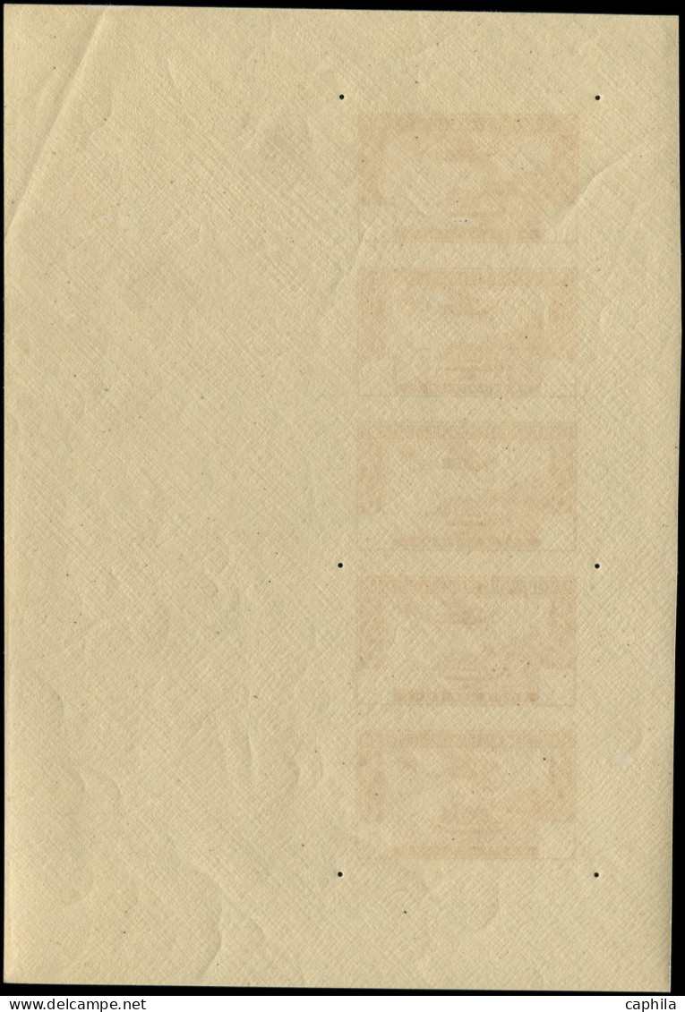 ** OCEANIE - Poste Aérienne - 16a Feuillet De 5 Non Dentelés, Sans Faciale Avec Perforation De Contrôle, Certificat: (20 - Airmail