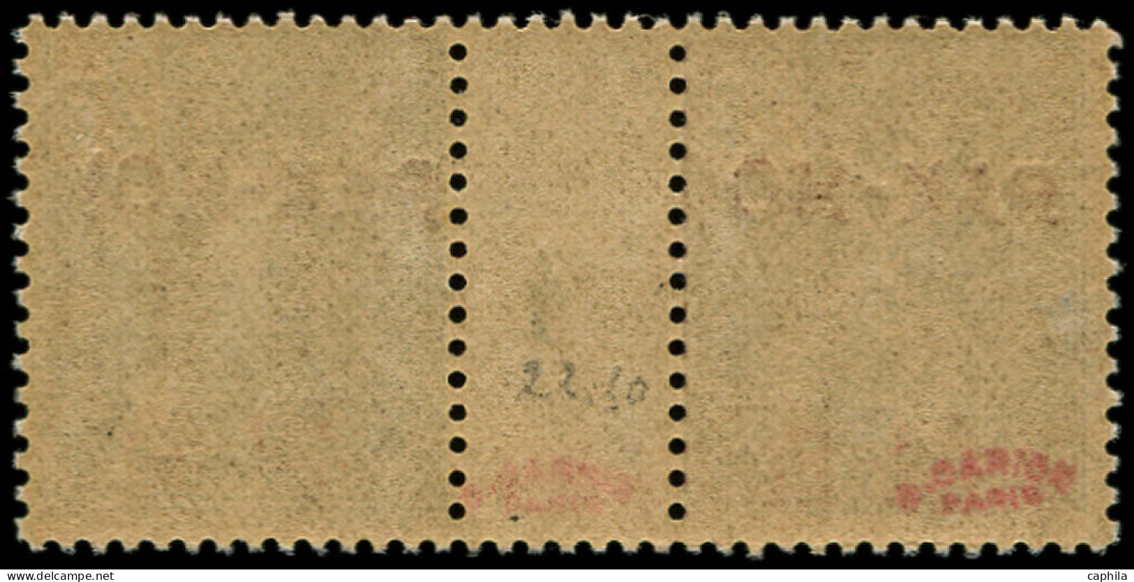 ** PAKHOI - Poste - 31, Paire Millésime "3", Tirage 77 (* Sur Millésime): 2f. Violet S. Jaune - Unused Stamps
