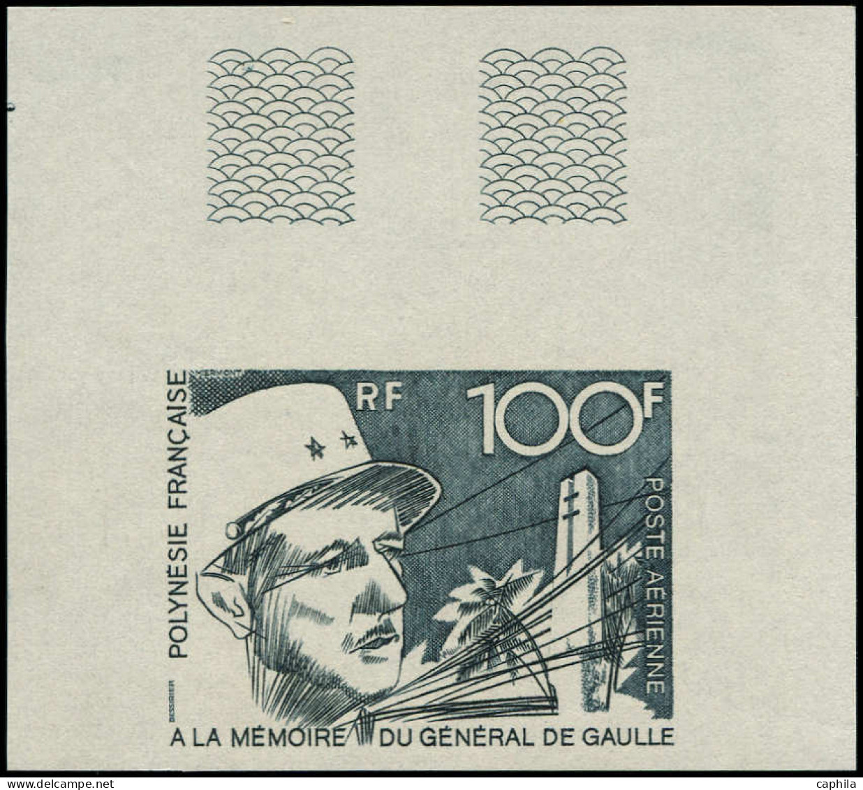 ** POLYNESIE - Poste Aérienne - 70, Non Dentelé, Bdf: De Gaulle - Unused Stamps