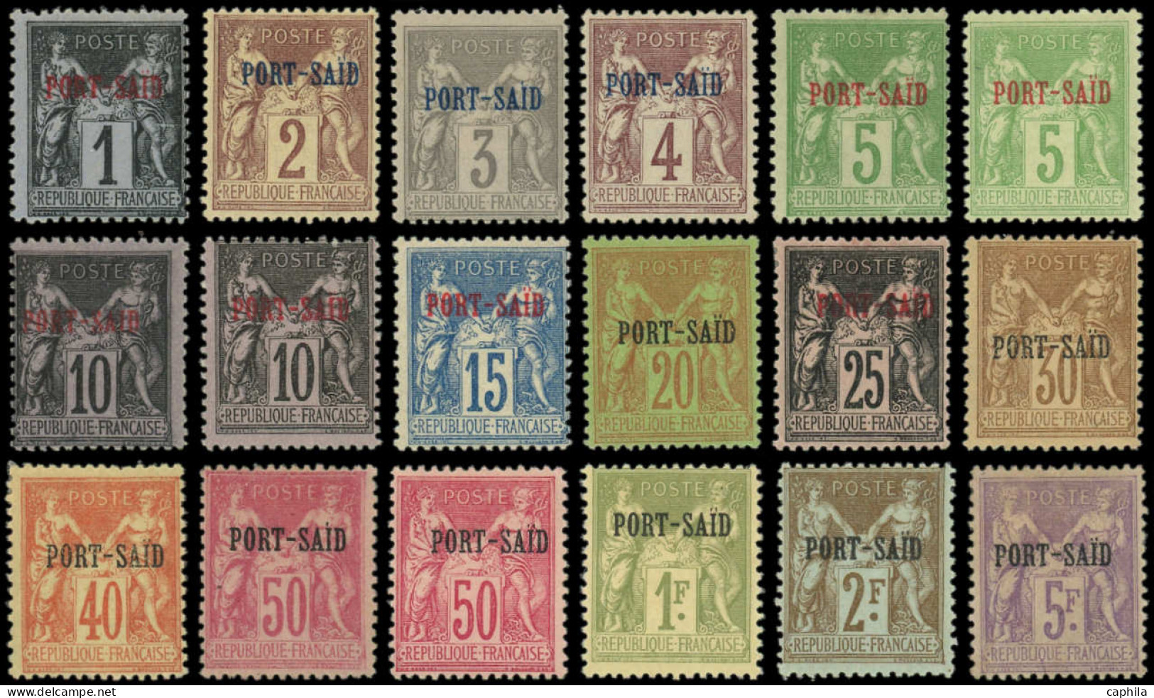 * PORT-SAID - Poste - 1/18, Complet 18 Valeurs: Type Groupe - Unused Stamps