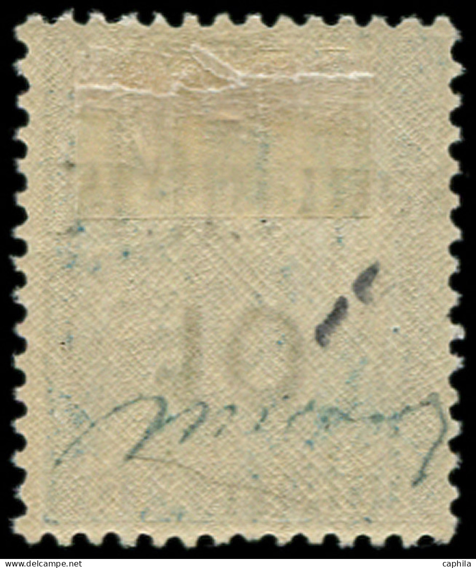* PORT-SAID - Poste - 41a, Surcharge Renversée, Signé: 10m S. 25c. Bleu Mouchon - Unused Stamps