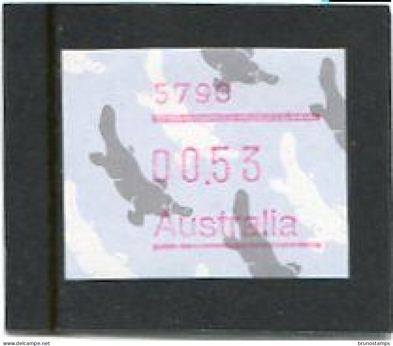 AUSTRALIA - 1987  53c  FRAMA  PLATYPUS  POSTCODE  5790 (DARWIN)  MINT NH - Machine Labels [ATM]