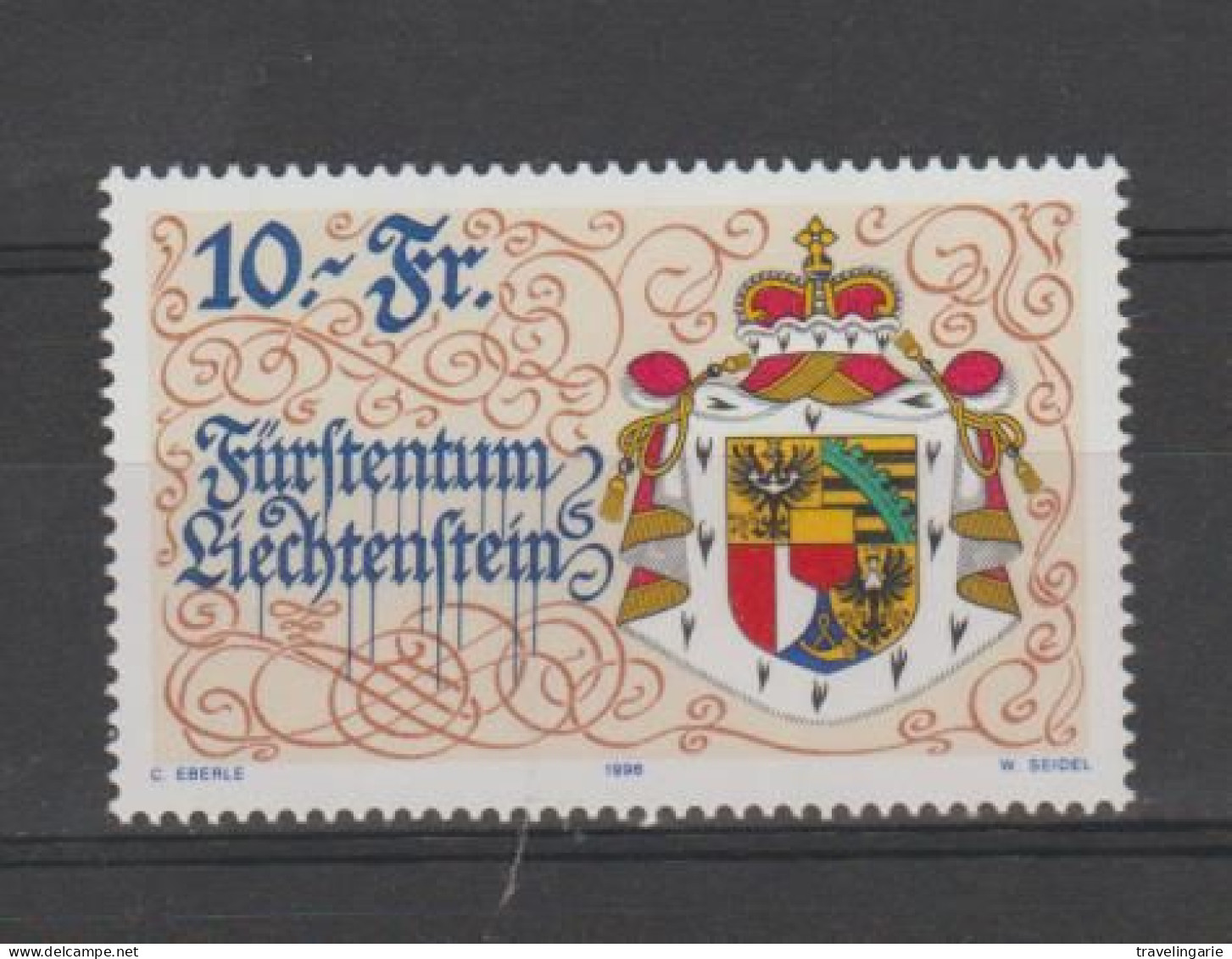 Liechtenstein 1996 75th Anniversary Of The New Constitution Coat Of Arms  ** MNH - Ungebraucht