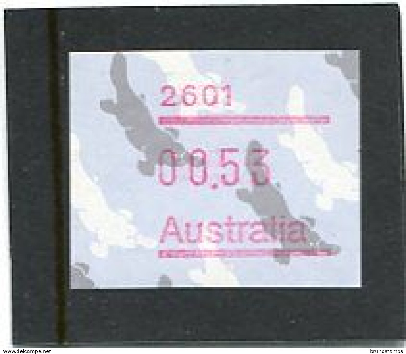 AUSTRALIA - 1987   53c  FRAMA  PLATYPUS  POSTCODE  2601 (CANBERRA)  MINT NH - Machine Labels [ATM]